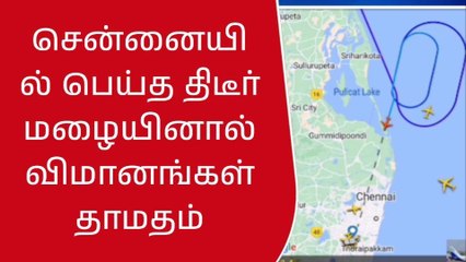 திடீர் மழையால் வானத்தில் வட்டமடித்த விமானங்கள்!