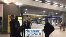 L'Inter in partenza da Rho Fiera per la trasferta di Empoli (22 aprile 2023)