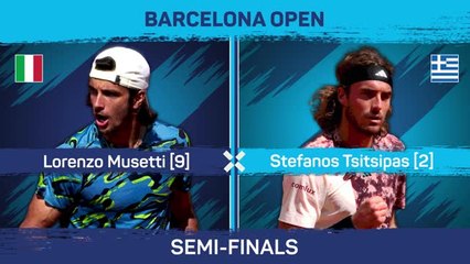 Télécharger la video: Tsitsipas survives resilient Musetti test to reach Barcelona final