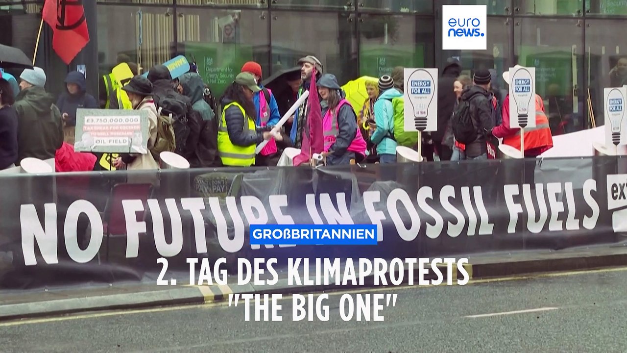 Zweiter Tag des Klimaprotests: Tausende gehen in London auf die Straße