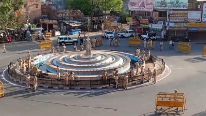 ईद पर पुलिस छावनी बना रहा जालोरी गेट सर्कल