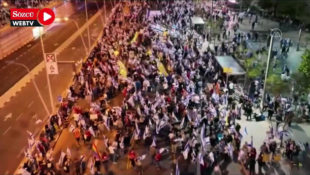İsrailliler, Netanyahu’nun erteleme kararına rağmen “yargı reformu” protestolarına devam ediyor