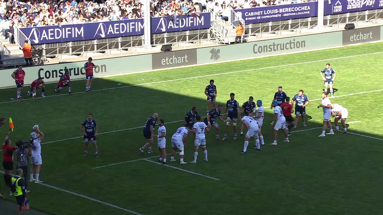 TOP 14 - Essai de George BRIDGE (MHR) - Aviron Bayonnais - Montpellier Hérault Rugby - Saison 2022-2023