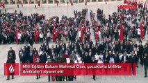 Milli Eğitim Bakanı Mahmut Özer, çocuklarla birlikte Anıtkabir'i ziyaret etti