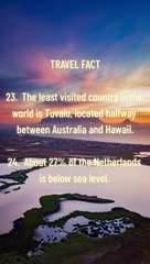 Travel Fact about Netherlands and the least visited country