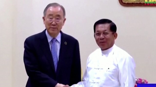 반기문 전 총장, 미얀마 군정 수장과 회담... 폭력 즉각 중단 촉구 / YTN