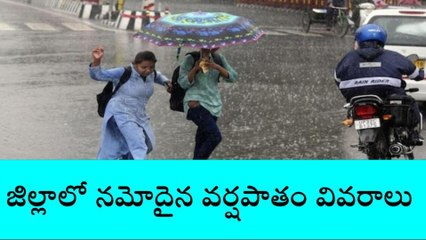 పశ్చిమగోదావరి: జిల్లా వ్యాప్తంగా నమోదైన వర్షపాతం వివరాలు