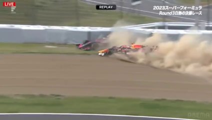Super Formula 2023 Suzuka Race Oyu Nojiri Crash