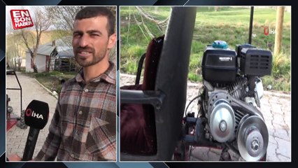 Yüksekovalı çoban hurdalarla 50 kilometre hızla giden araba yaptı