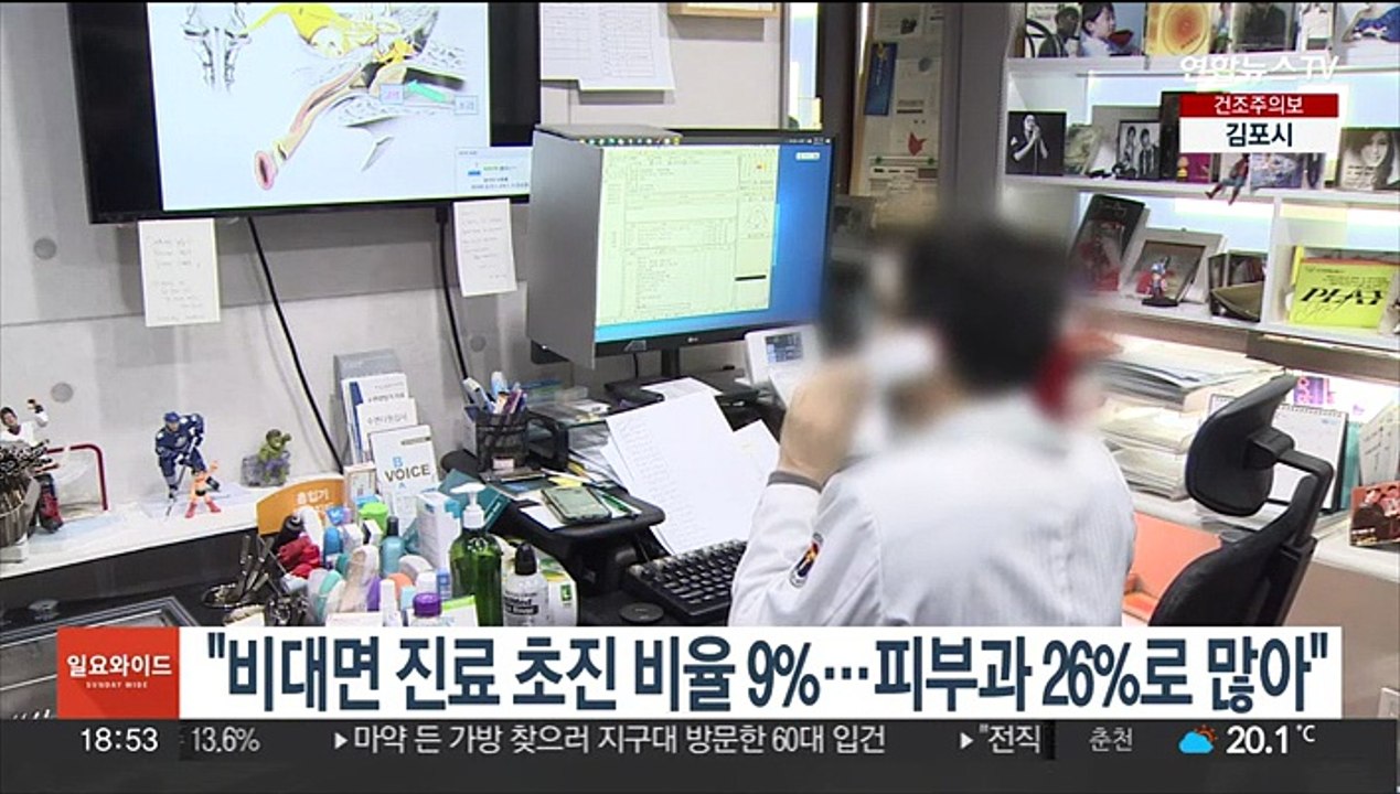 "비대면 진료 초진 비율 9%…피부과 26%로 많아"