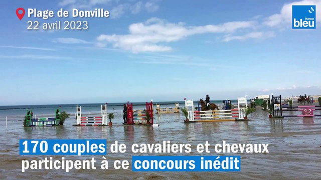 Du saut d'obstacles sur la plage de Donville-les-Bains