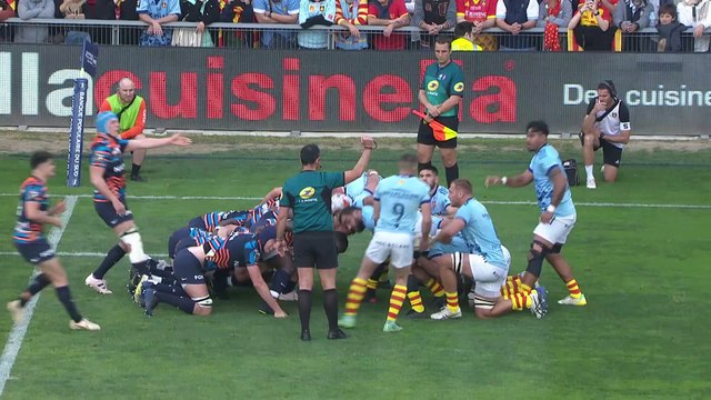 TOP 14 - Essai de Joaquin OVIEDO (USAP) - USA Perpignan - Racing 92 - Saison 2022-2023