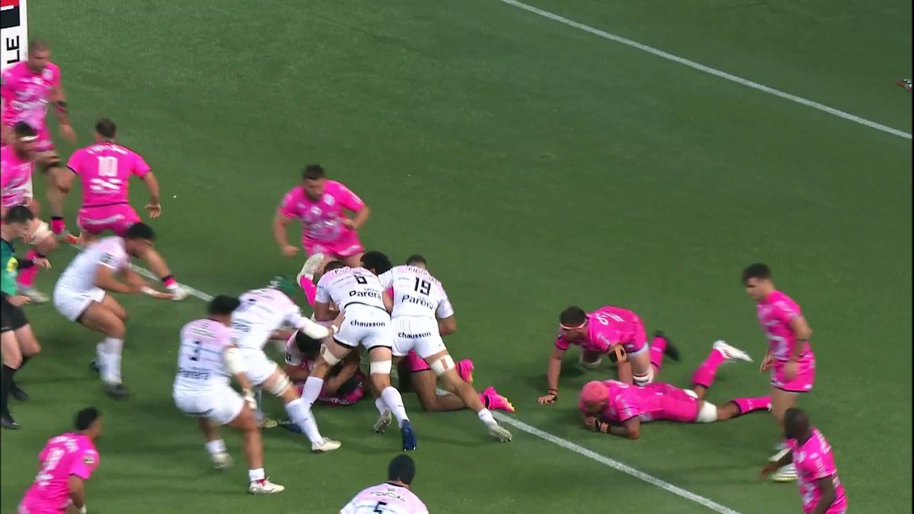 TOP 14 - Essai de Pierre FOUYSSAC (ST) - Stade...