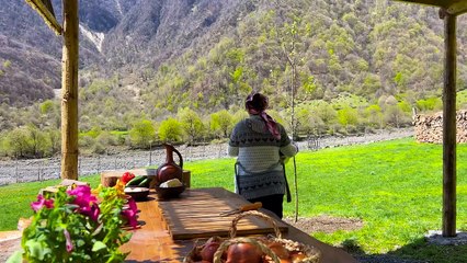 Collecting Nettles in the mountains of Azerbaijan and cooking the Dishes of our Ancestors