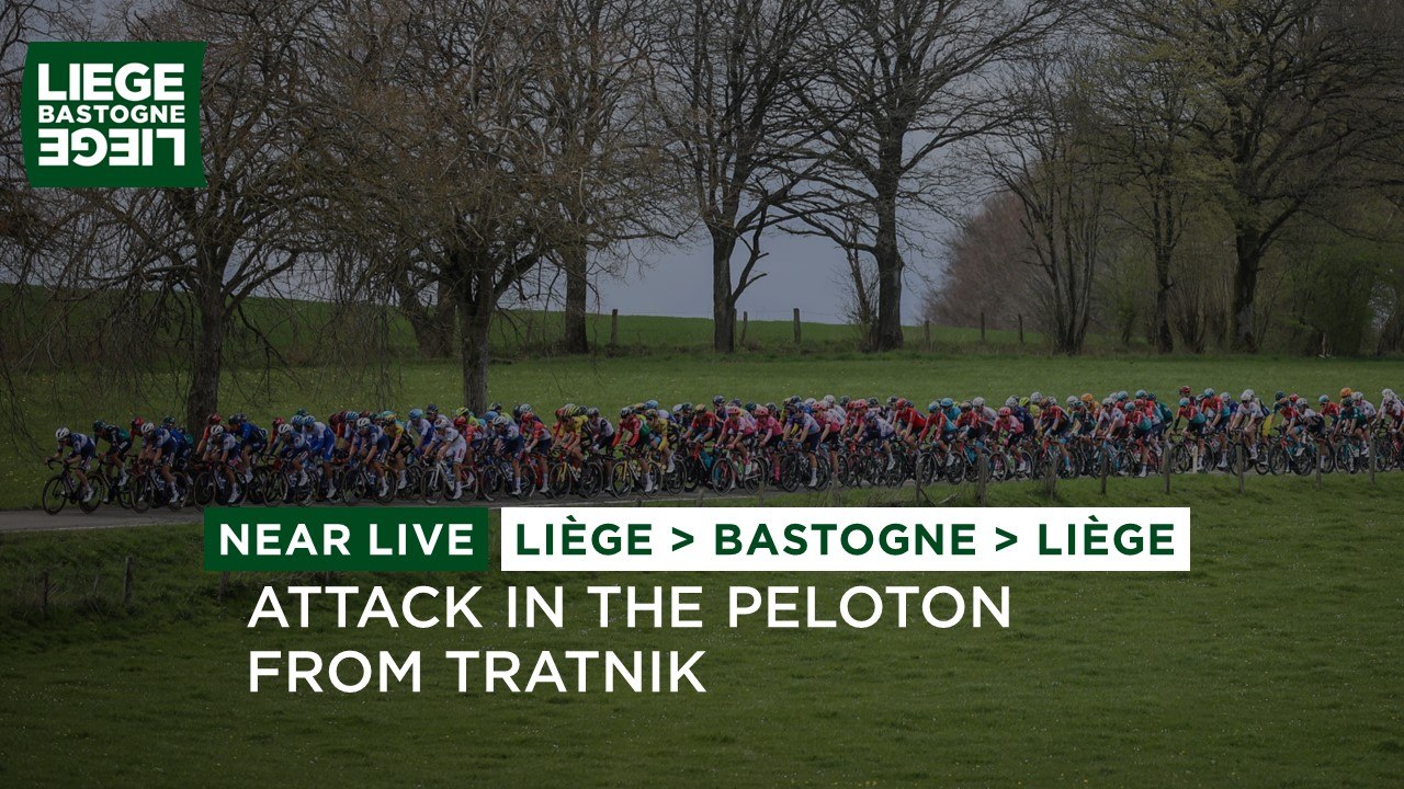 Attack in the peloton from Tratnik - #LiegeBastogneLiege 2023