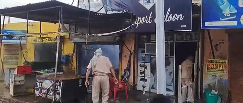 Fire in shop in Hanumangarh town, one person burnt