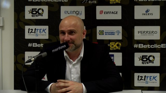 Au micro maritima: Rémy Valin après la victoire de Fos Provence Basket contre Strasbourg