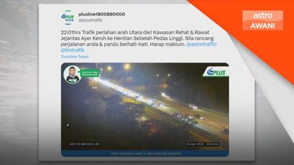 Aliran trafik tinggi di lebuh raya utama malam Ahad