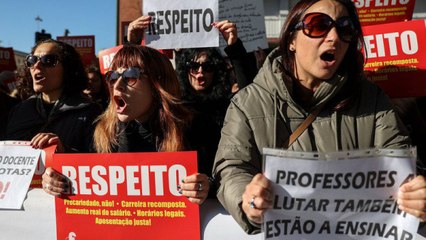 Professores em protesto no Porto