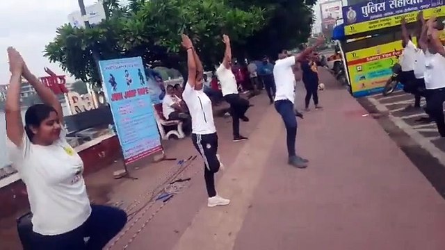 पत्रिका हमराह: जंप रोप, योगा और जुंबा का तड़का, उत्साह से झूमे शहरवासी