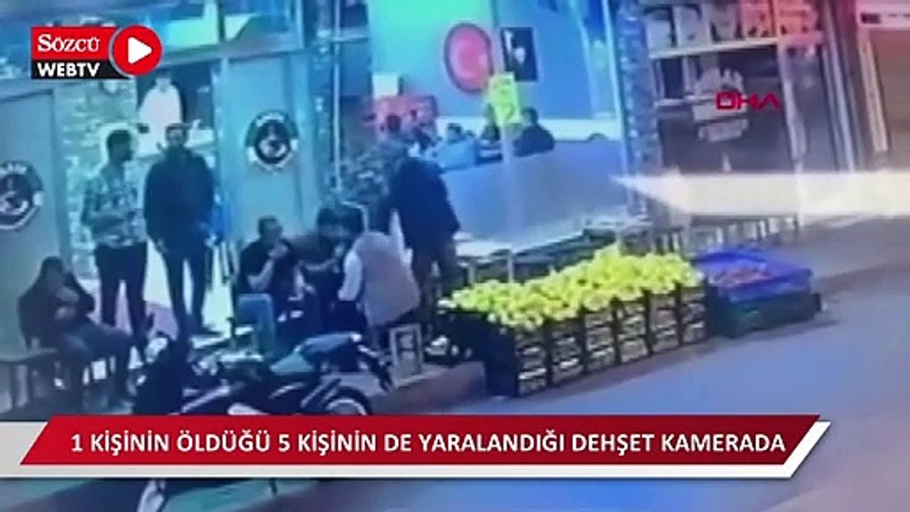 1 kişinin öldüğü, 5 kişinin yaralandığı kahvehane baskını kamerada