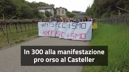 In 300 alla manifestazione per l'orsa Jj4 al Casteller