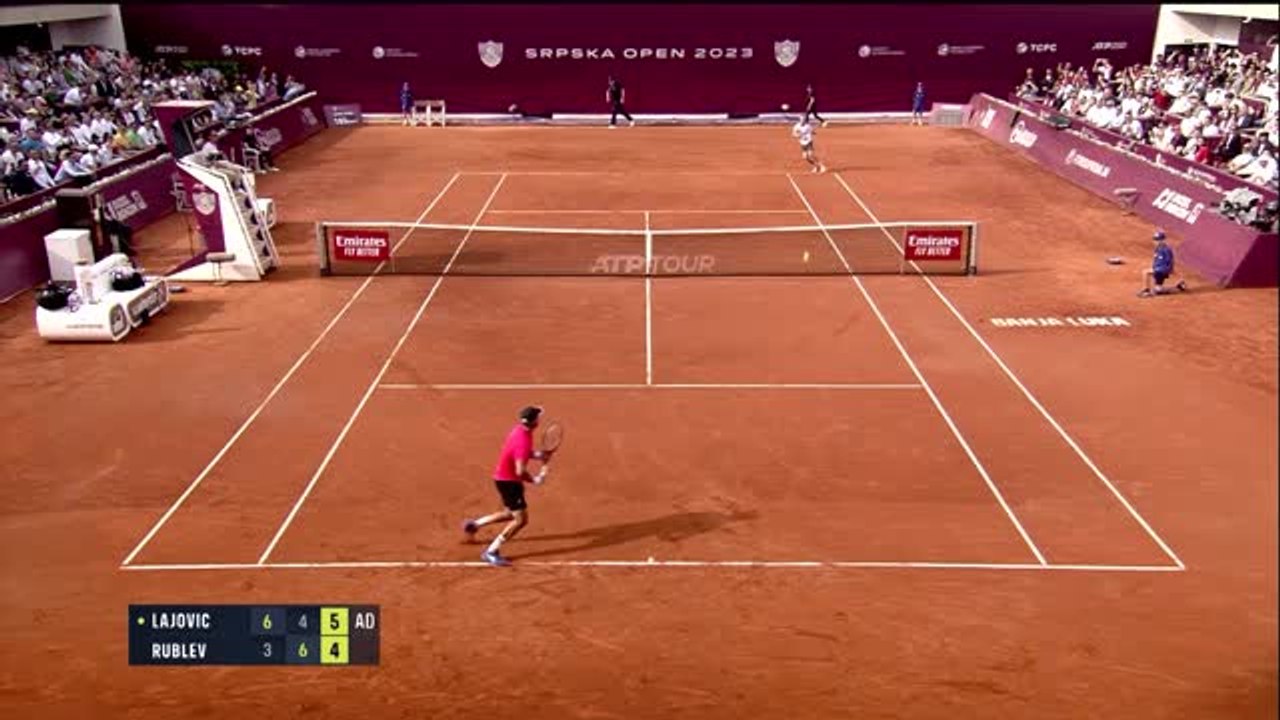 Highlights: lajovic stoppt rublev in banja luka