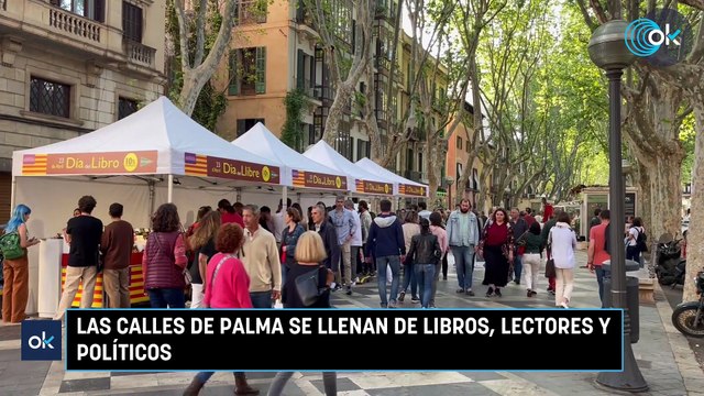 Las calles de Palma se llenan de libros, lectores y políticos