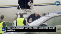 Juan Carlos I llega a Vitoria tras pasar cinco días en Sangenjo