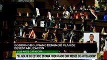 teleSUR Noticias 15:30 23-04: Gobierno boliviano denunció plan desestabilizador