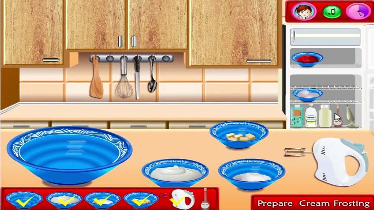 Sara's cooking Class Red Velvet Cake Sara Cooking Class Games video Dailymotion