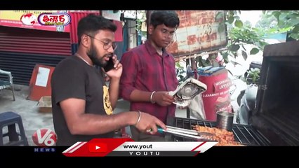 Hotel Management Student Vinay Making Bike Snacks _ Nizamabad _ V6 Weekend Teenmaar