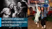 Ángela Aguilar y Danna Paola sorprenden en su presentación con Steve Aoki