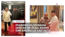 Momen Prabowo Silaturahmi Lebaran dengan Aburizal Bakrie dan Airlangga Hartarto