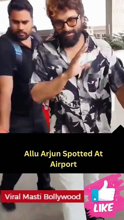Allu Arjun Spotted At Airport