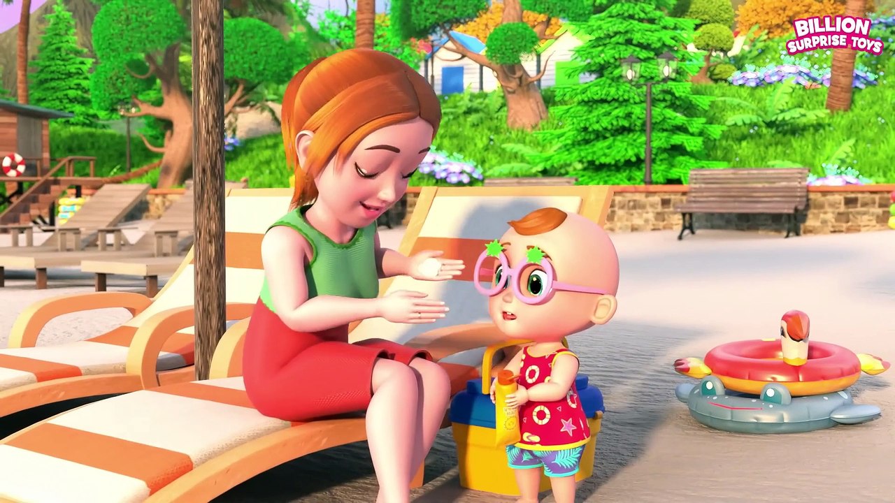 Outdoor games at beach Family Playtime Cartoon Music for Kids