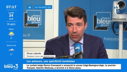 Ronan Laborde, président de l'Union des grands crus de Bordeaux