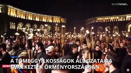 Török és azerbajdzsáni zászlókat égettek a tüntetők Örményországban