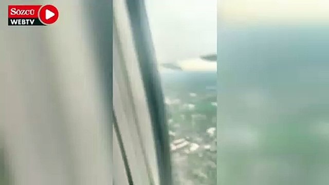 ABD'de motoru alev alan uçakta büyük panik
