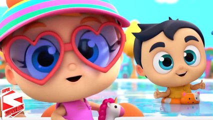 Swimming Family At Swimming Pool & Nursery Rhyme For Kids
