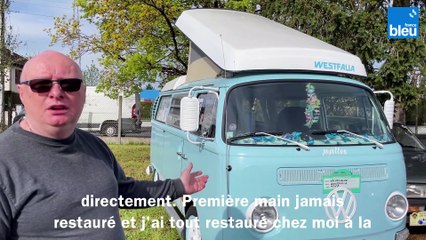 Club des Vieux Volants Belfort : Hervé, proprietaire d'un VW combi