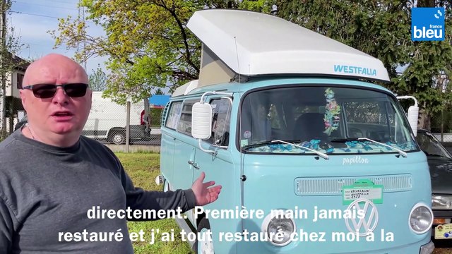 Club des Vieux Volants Belfort : Hervé, proprietaire d'un VW combi