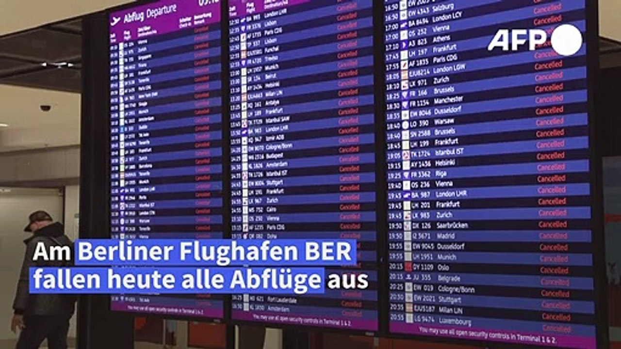 Verdi legt Berliner Flughafen BER lahm