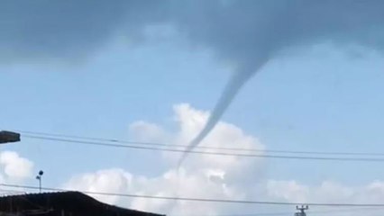 Akdeniz'de hortum çıktı! O anlar kamerada