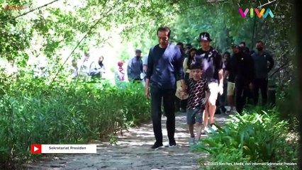 Keakraban Jokowi dan Cucu dengan Pelaku UMKM di Labuan Bajo