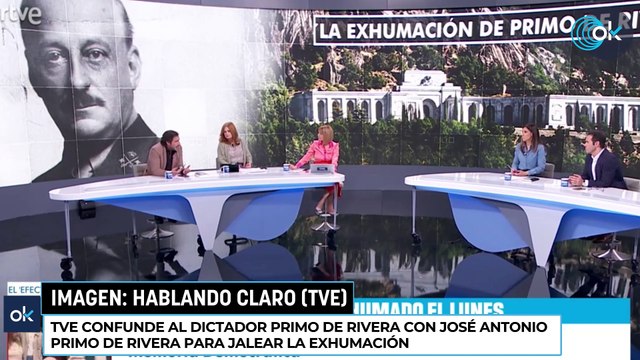 TVE confunde al dictador Primo de Rivera con José Antonio Primo de Rivera para jalear la exhumación