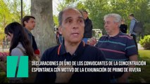 Declaraciones de uno de los convocantes de la concentración espontánea con motivo de la exhumación de Primo de Rivera