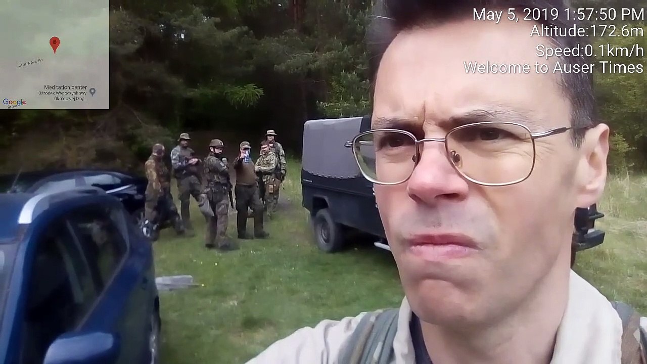 1 of 2 Pointing guns at me next to Grotniki immigration center as promissed under MKultra case will