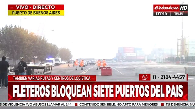 Paro de 24 horas: sindicato de fleteros bloquea distintos puertos del país