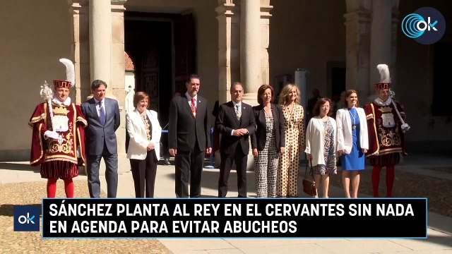 Sánchez planta al Rey en el Cervantes sin nada en agenda para evitar abucheos